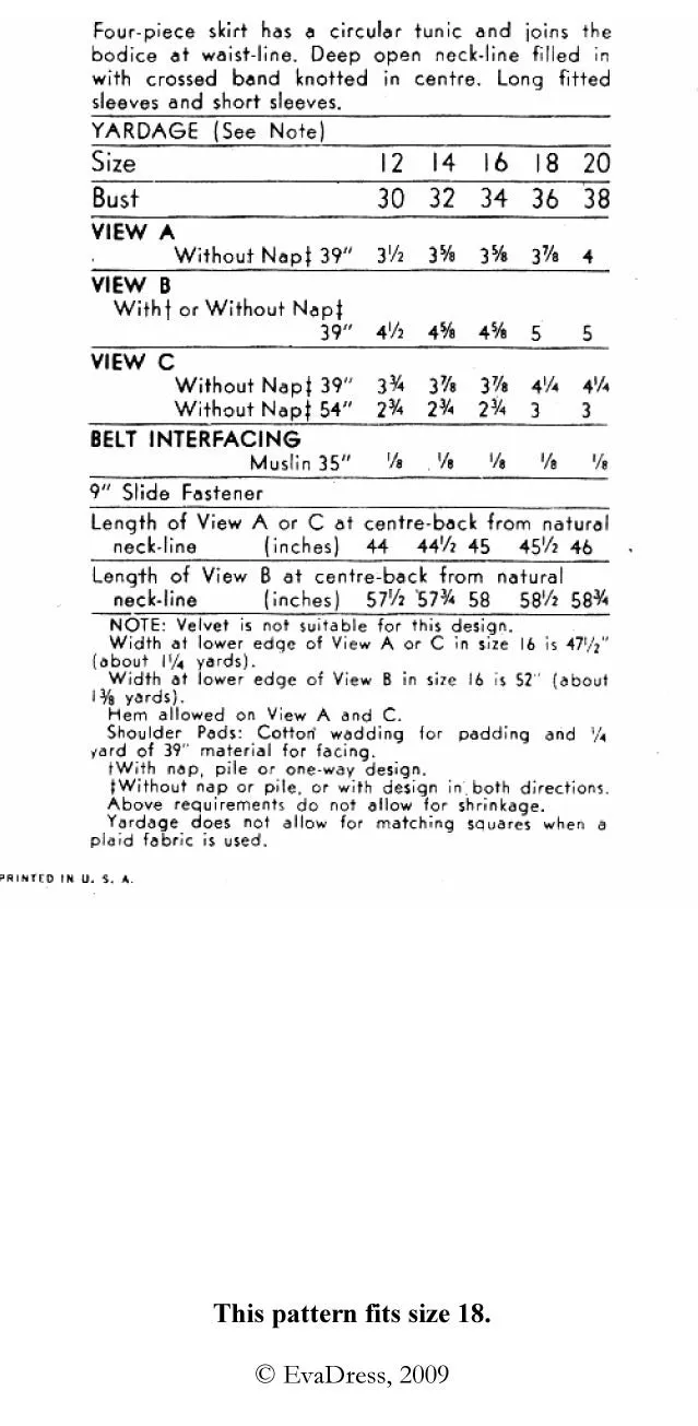 1945 Day or Evening Dress, E40-6111
