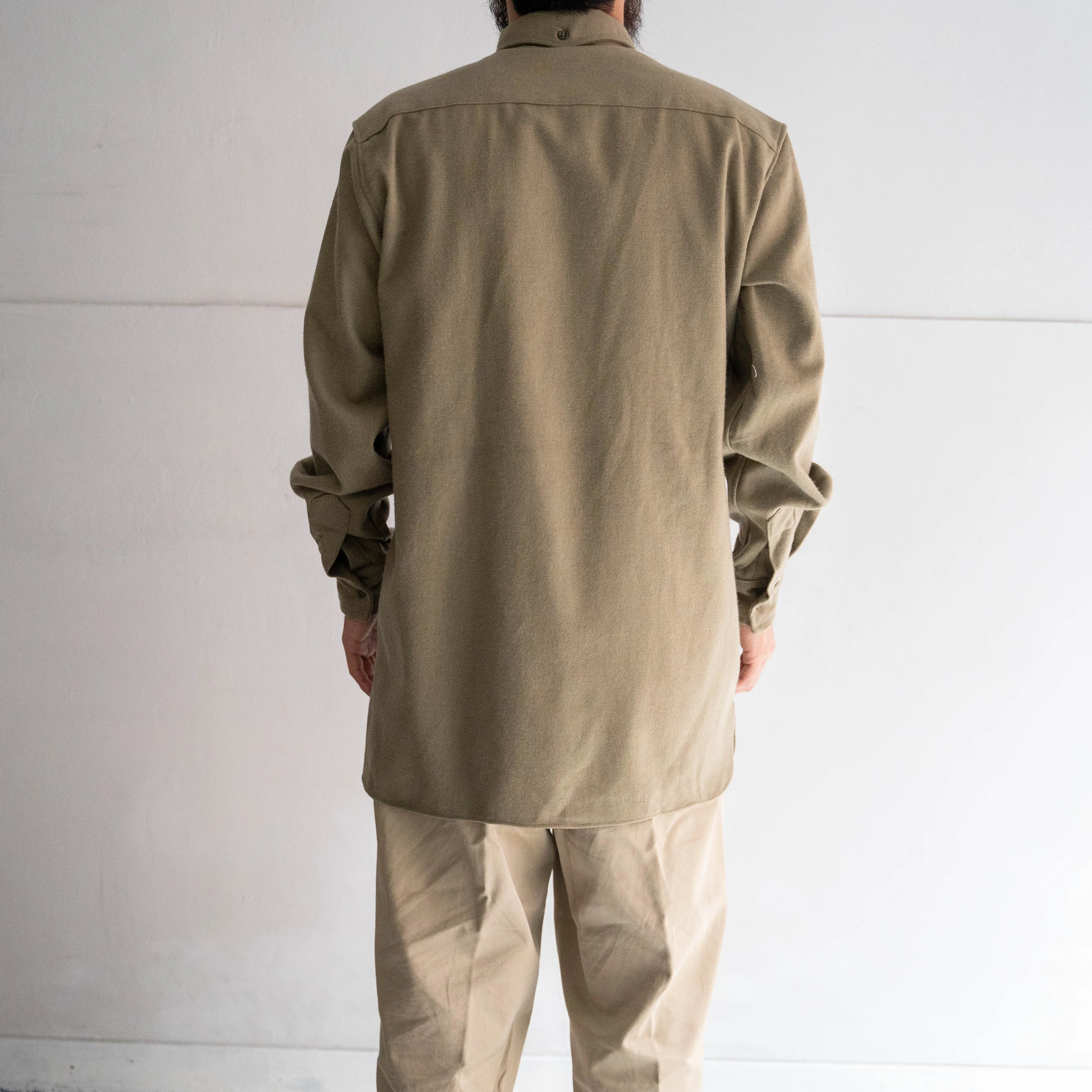 1960-70s Italian military wool gas protective shirt 'dead stock'-without epaulette-