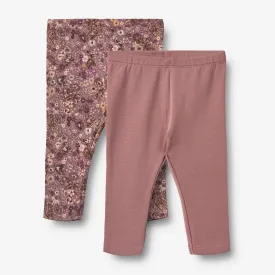 2-pack Leggings Jules| Baby - lavender flowers
