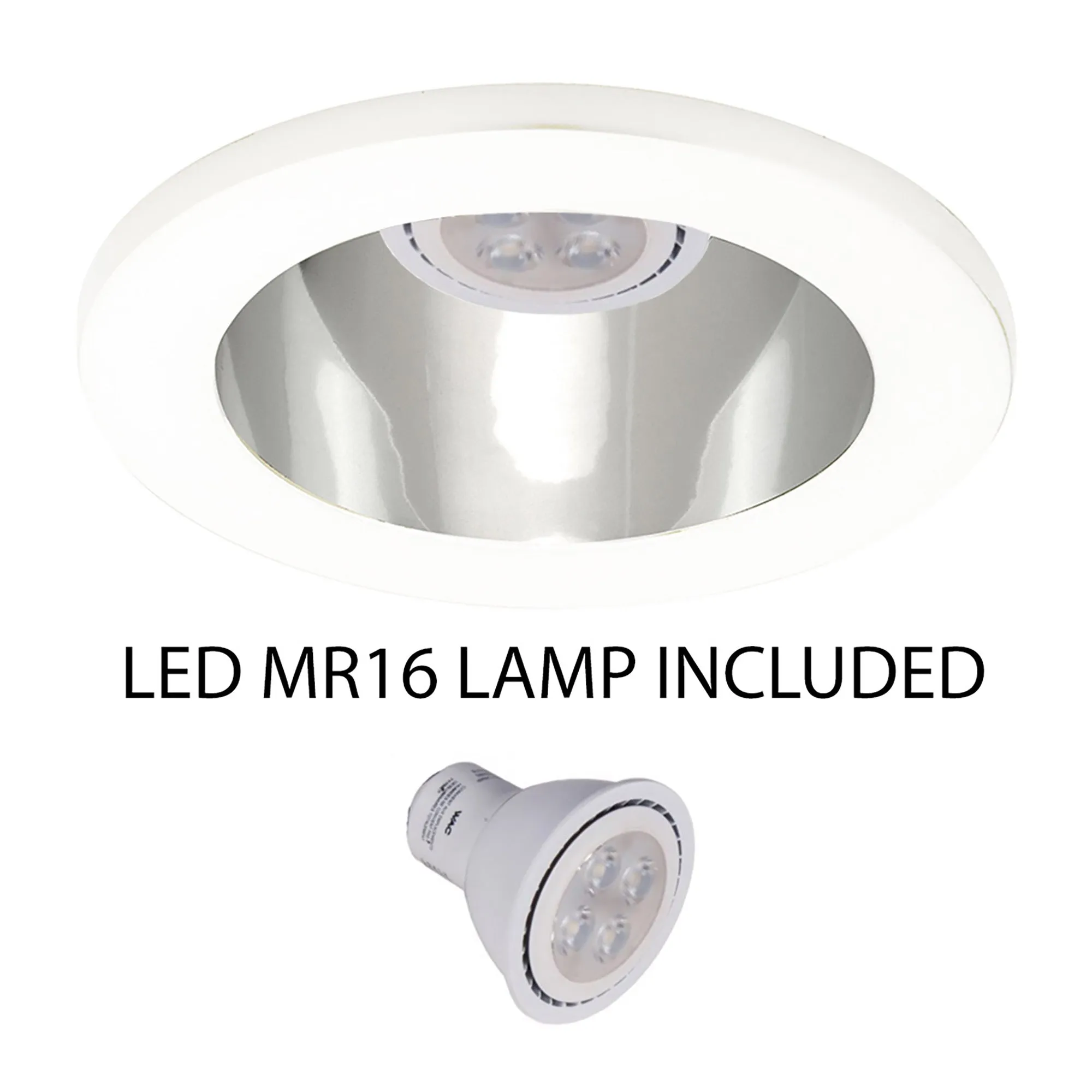 4" Round Adjustable Open Reflector Trim with LED Bulb