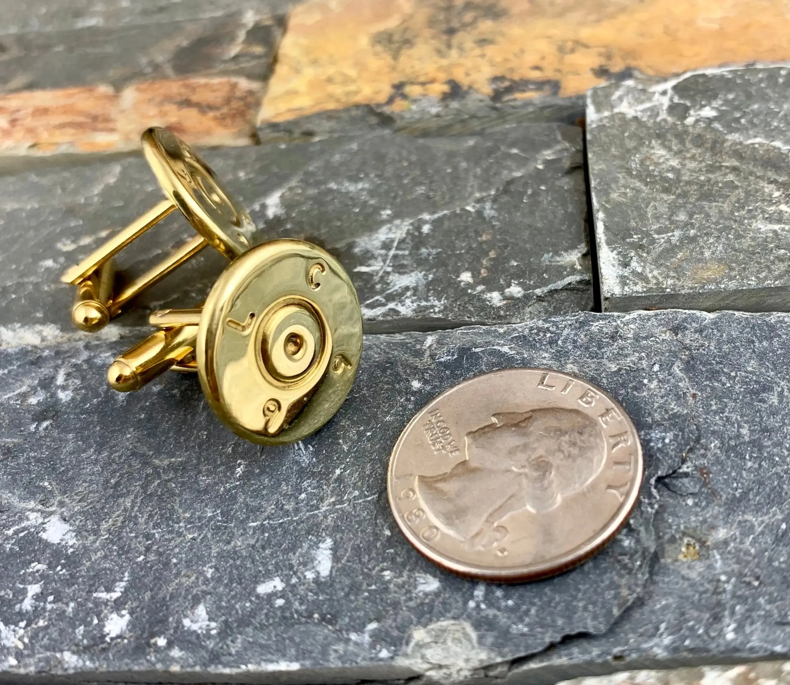 50 BMG Bullet Cufflinks, Military Cuff Links, REAL Fired Bullets, 50BMG, 50 Caliber