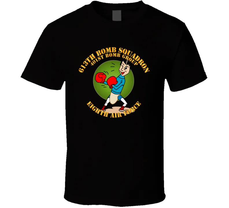 613th Bomb Squadron, 401st Bomb Group, 8th Air Force with text T Shirt,Premium and Hoodie