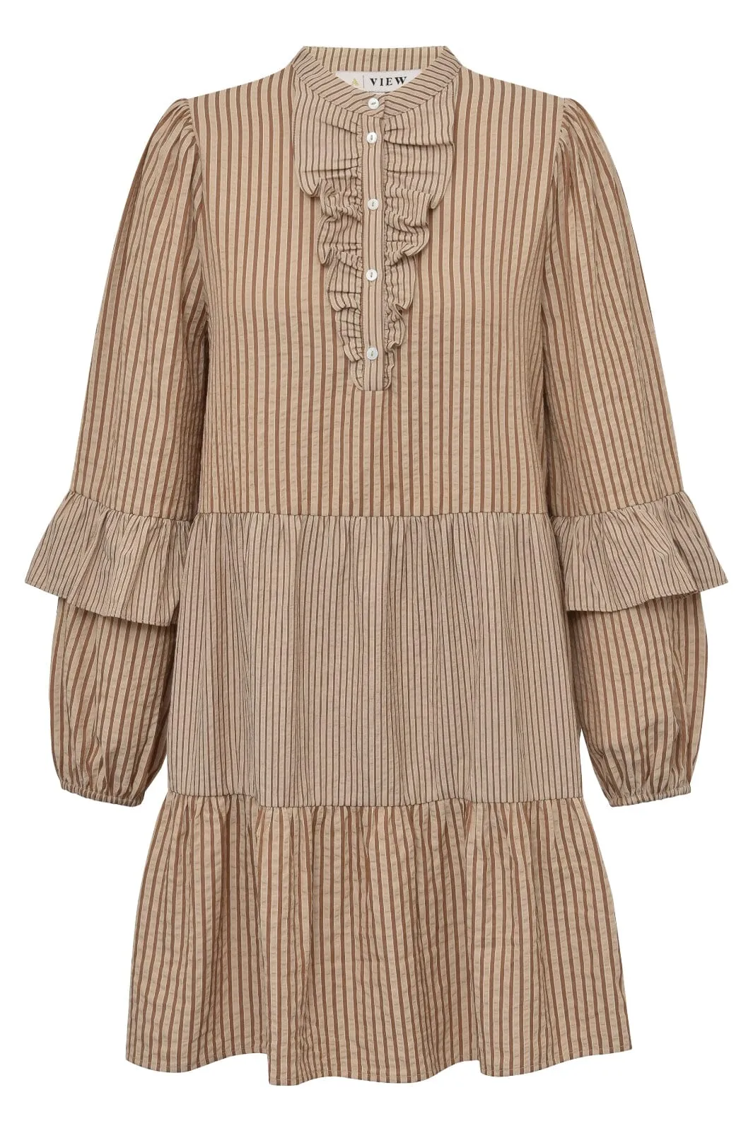 A-View - Karin Dress - 193 Brown/White