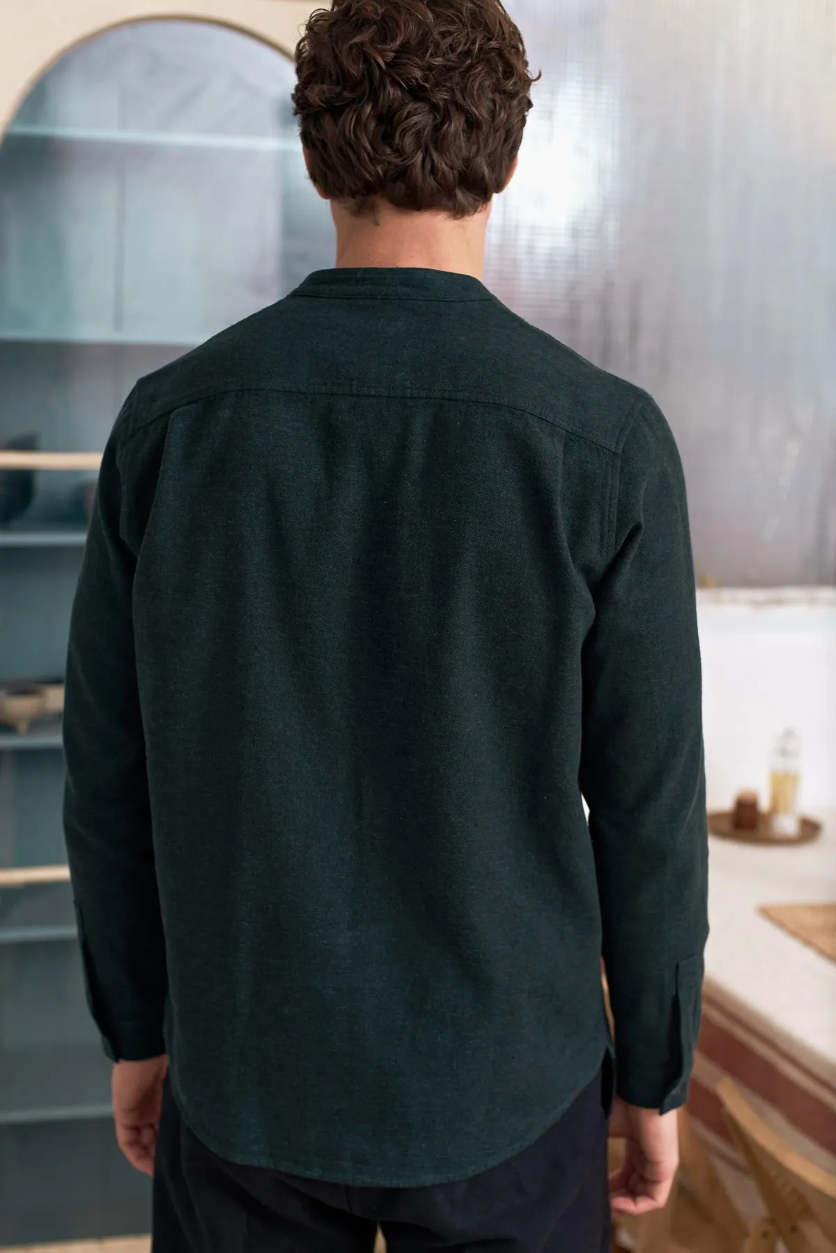 ABOUT COMPANIONS NATHAN shirt eco flannel - Deep sea flannel