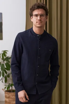 ABOUT COMPANIONS NATHAN shirt eco flannel - Deep sea flannel