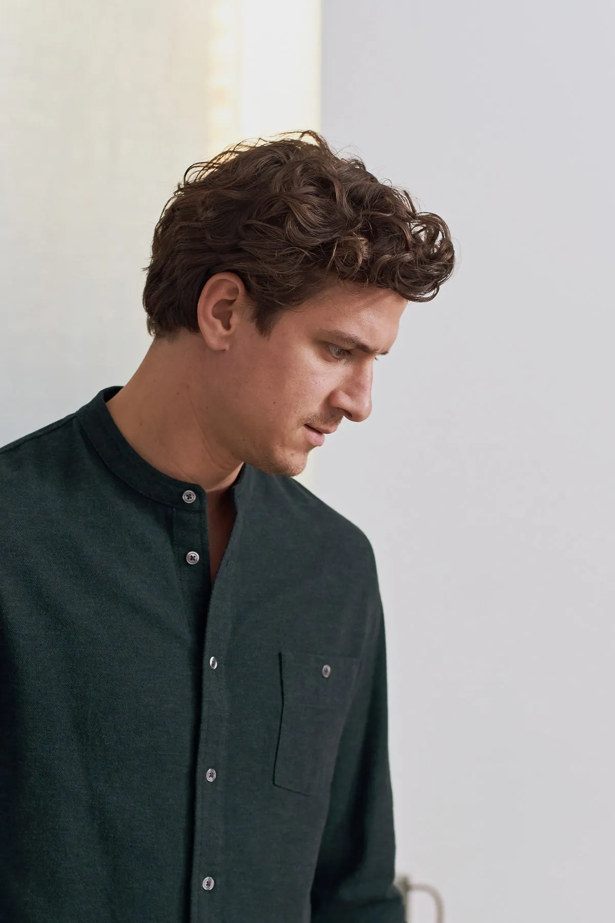 ABOUT COMPANIONS NATHAN shirt eco flannel - Deep sea flannel
