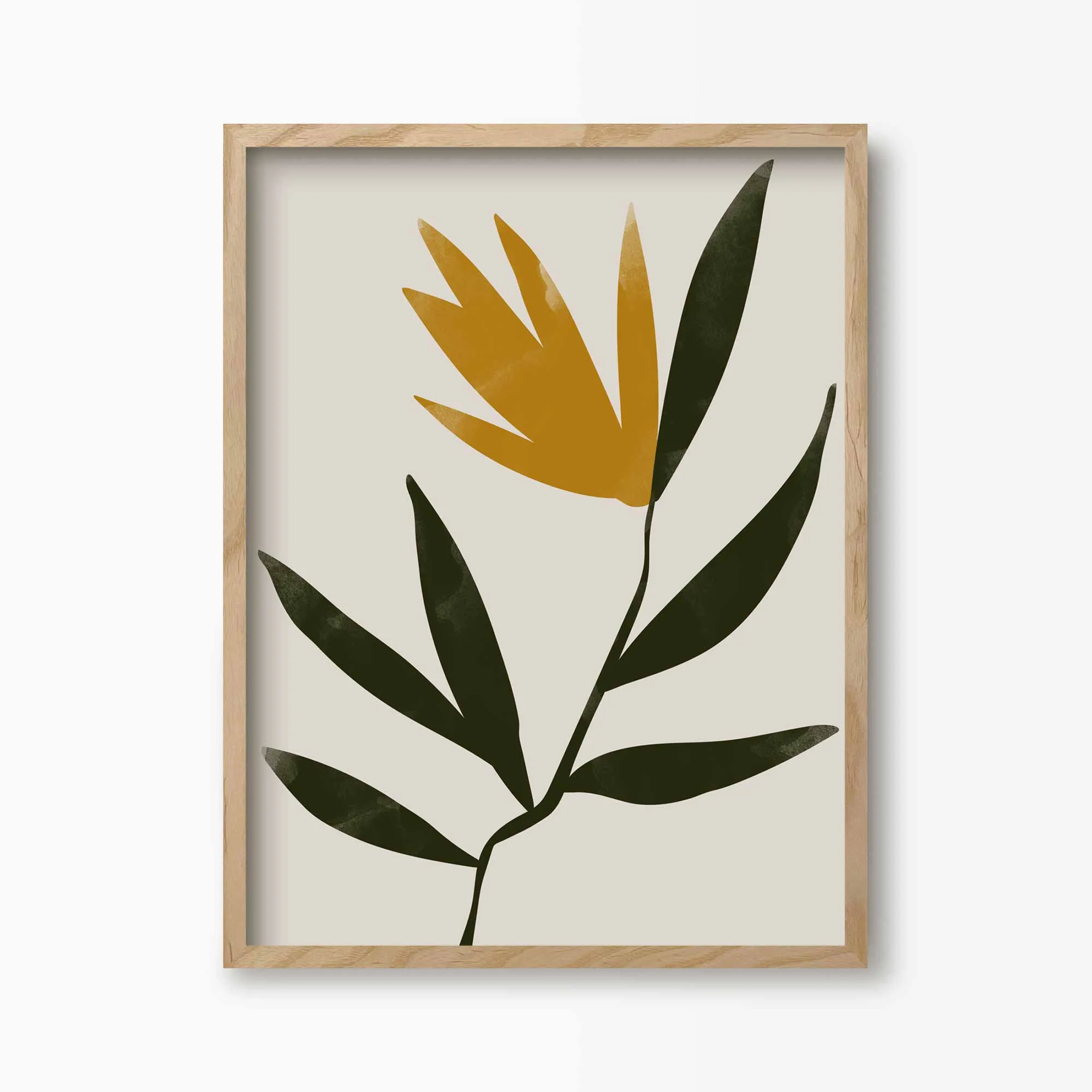 Abstract Single Flower Print