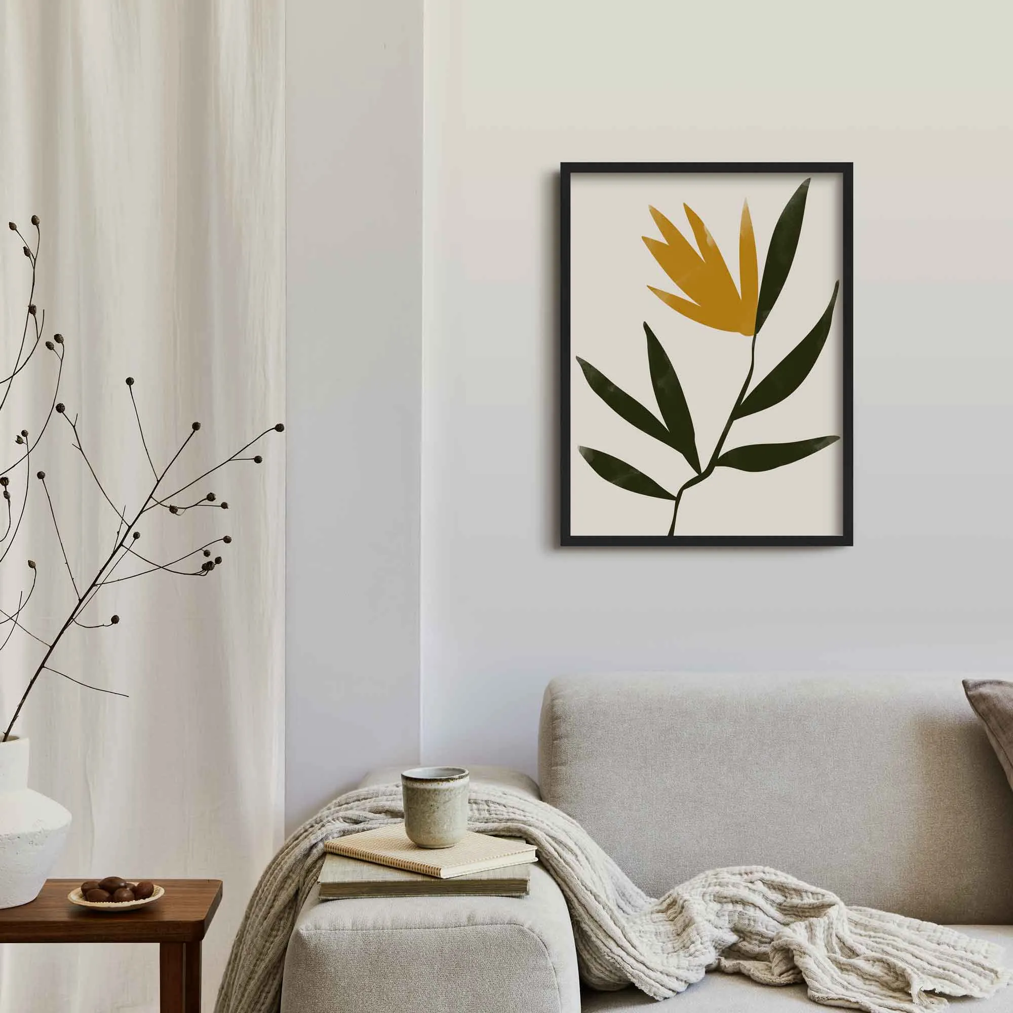Abstract Single Flower Print