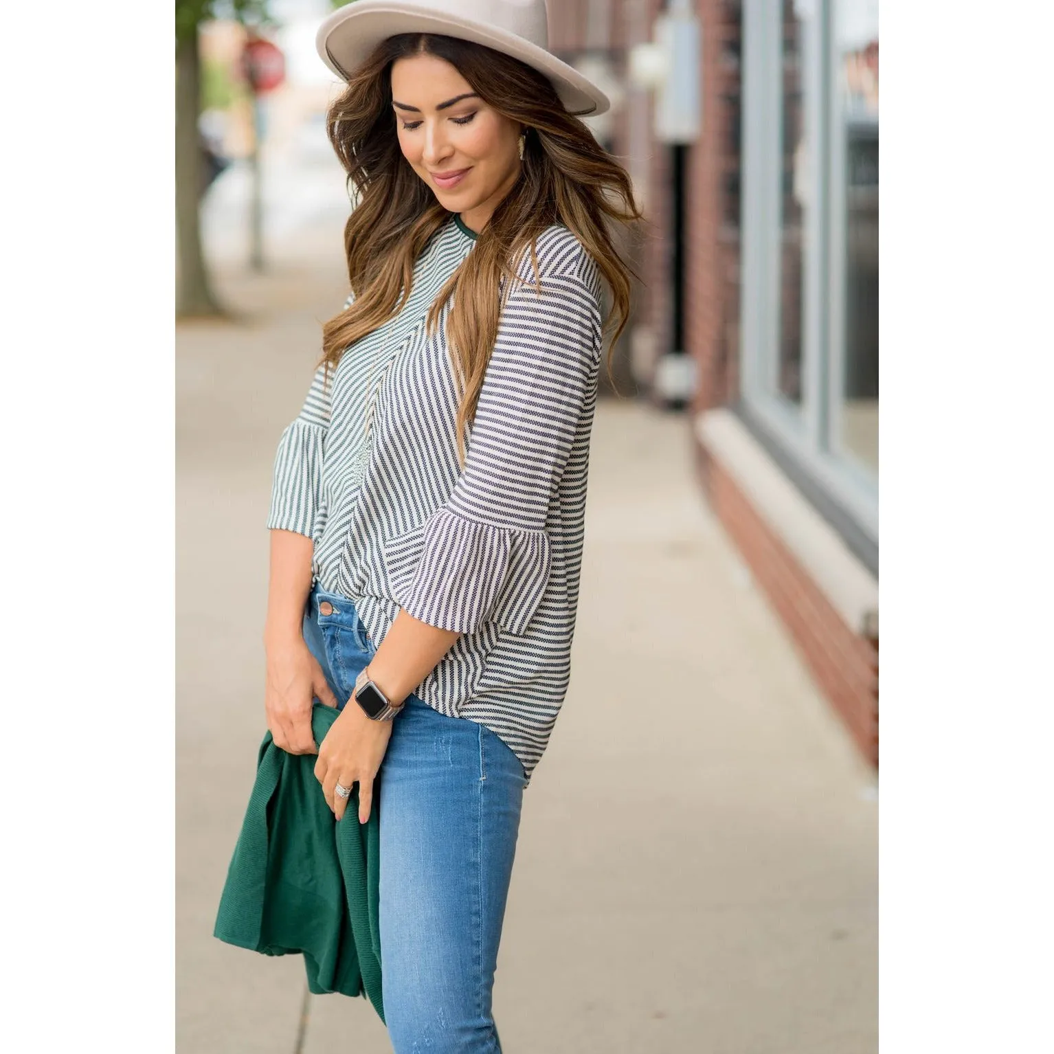 Accented Flutter Blouse