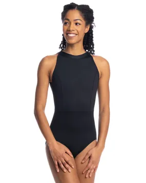 Ainsliewear Vera High Neck Open Mesh Back Sleeveless Leotard - 1091ME Womens