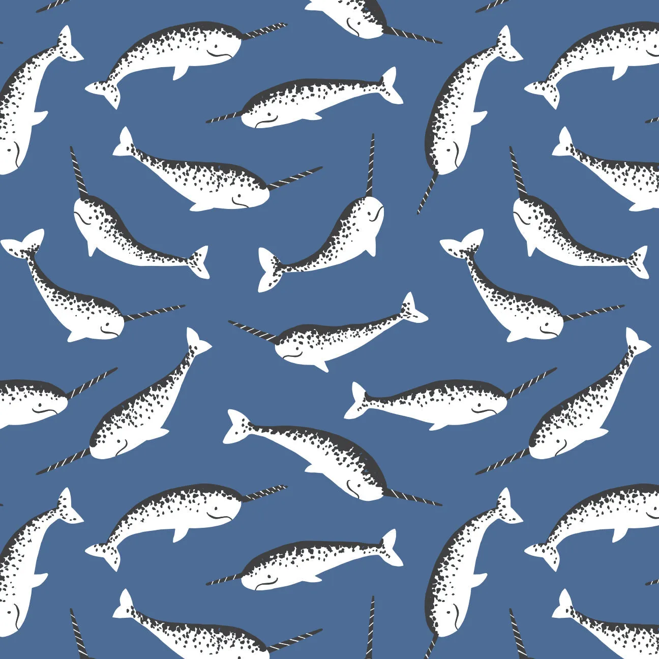 Alna Baby Dress - Narwhals Blue