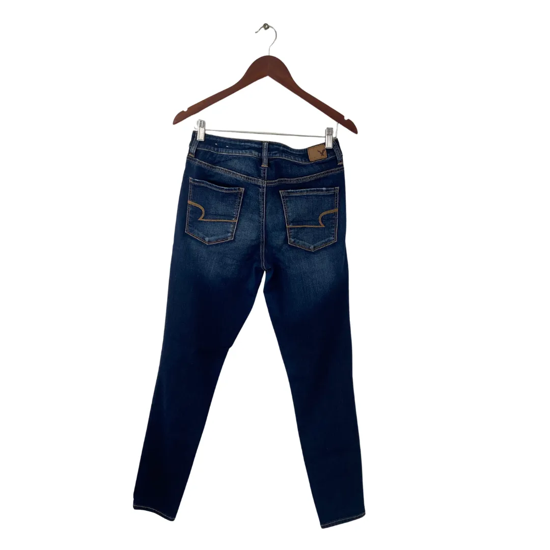 American Eagle Dark-blue Denim High-rise Jeggings | Gently Used |