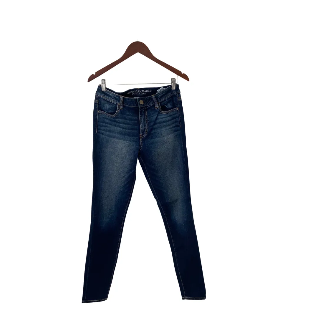 American Eagle Dark-blue Denim High-rise Jeggings | Gently Used |