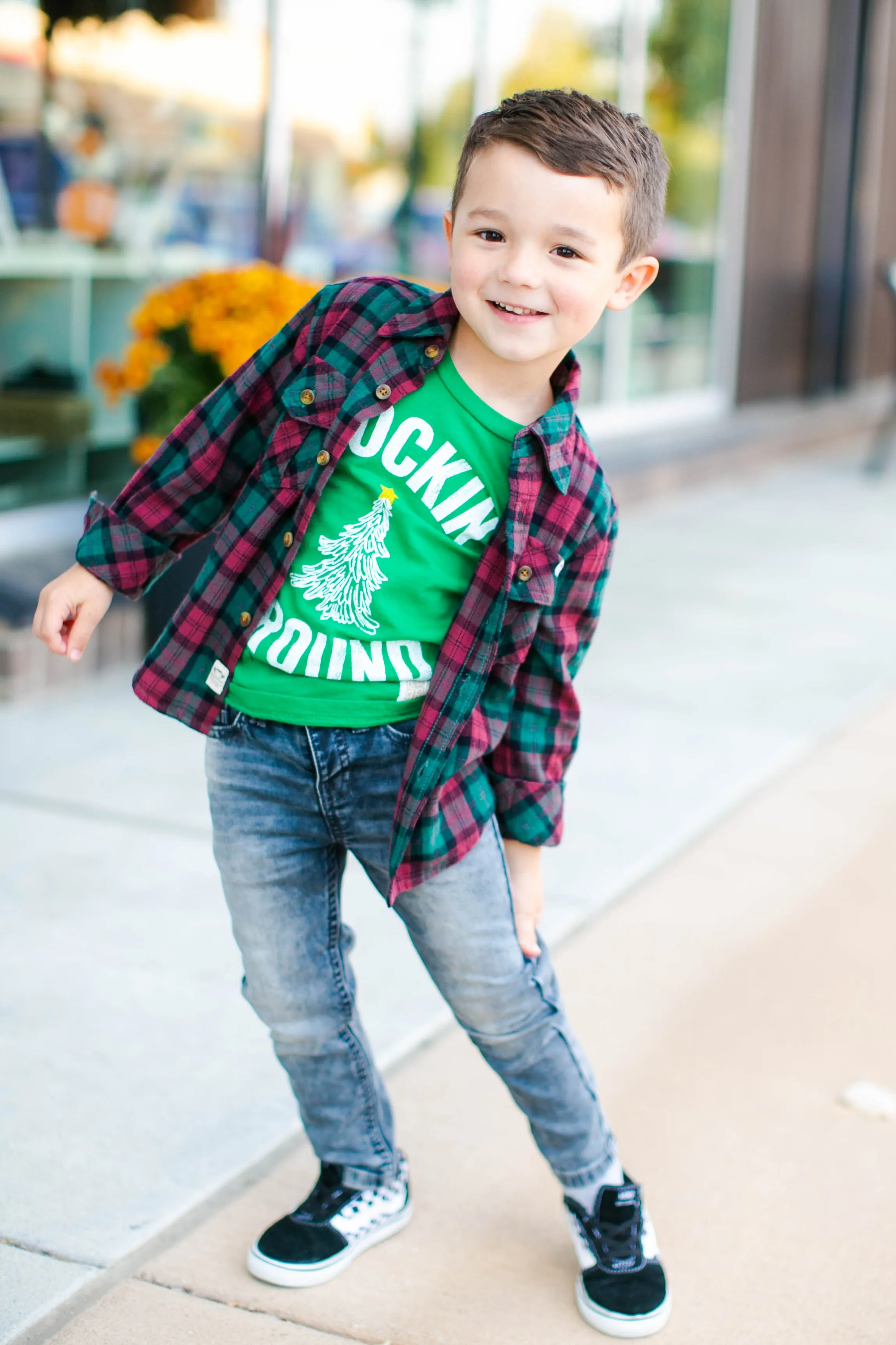 Appaman - Boys Flannel Shirt in Maroon/Ivy Plaid