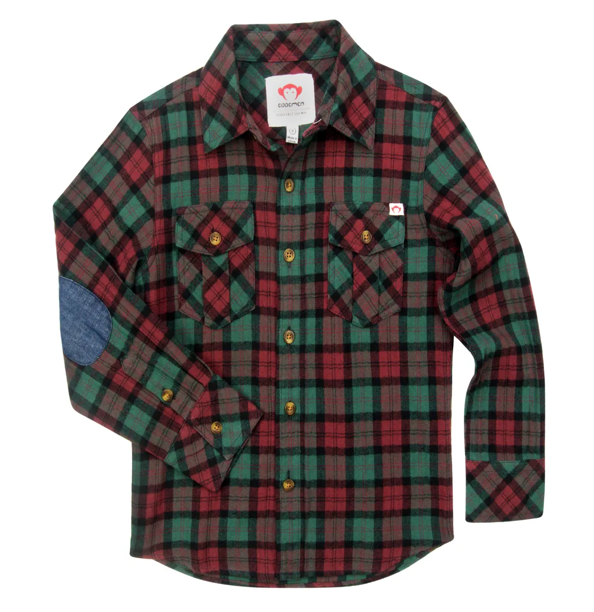 Appaman - Boys Flannel Shirt in Maroon/Ivy Plaid
