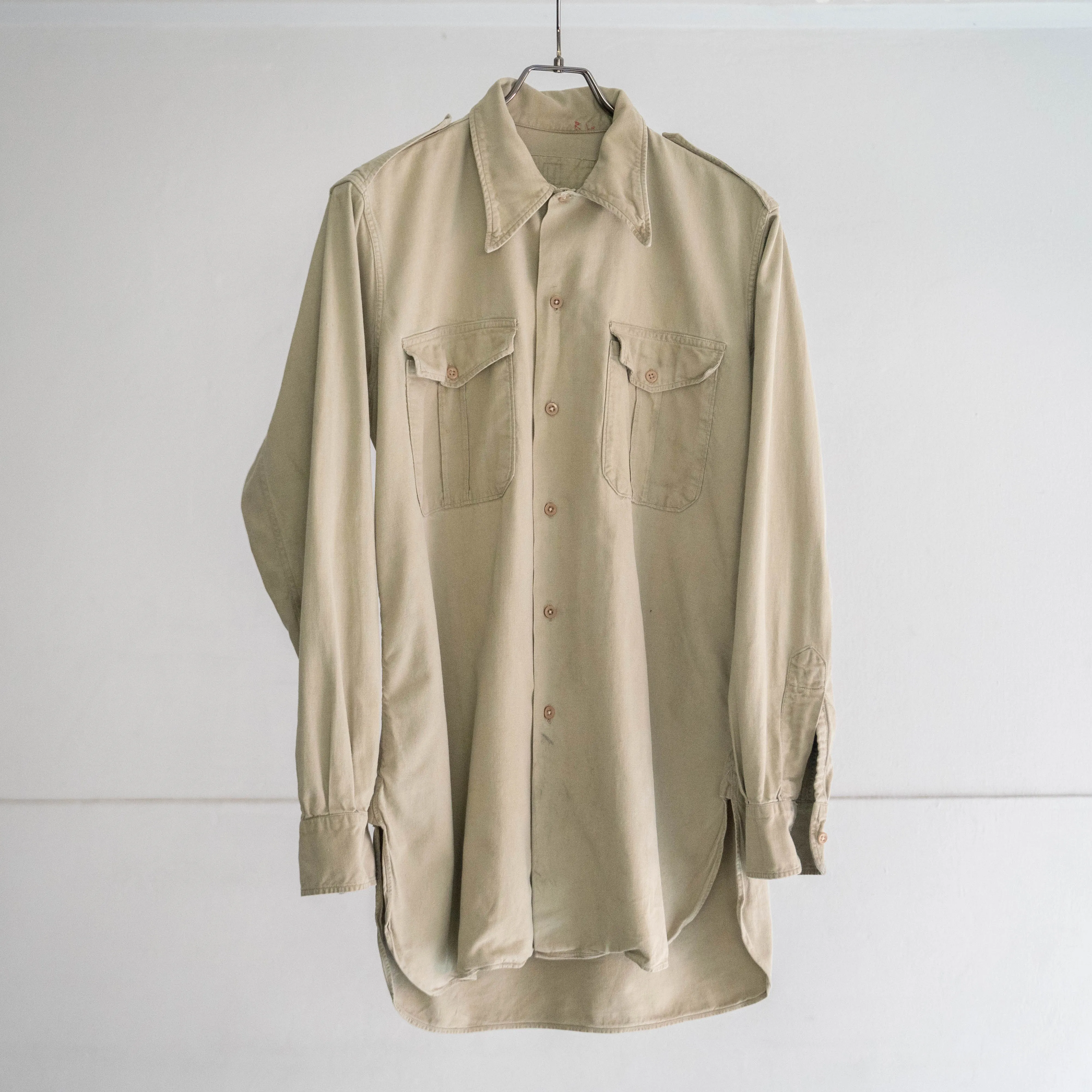 around 1950s French military M47 field shirt 'strange color'