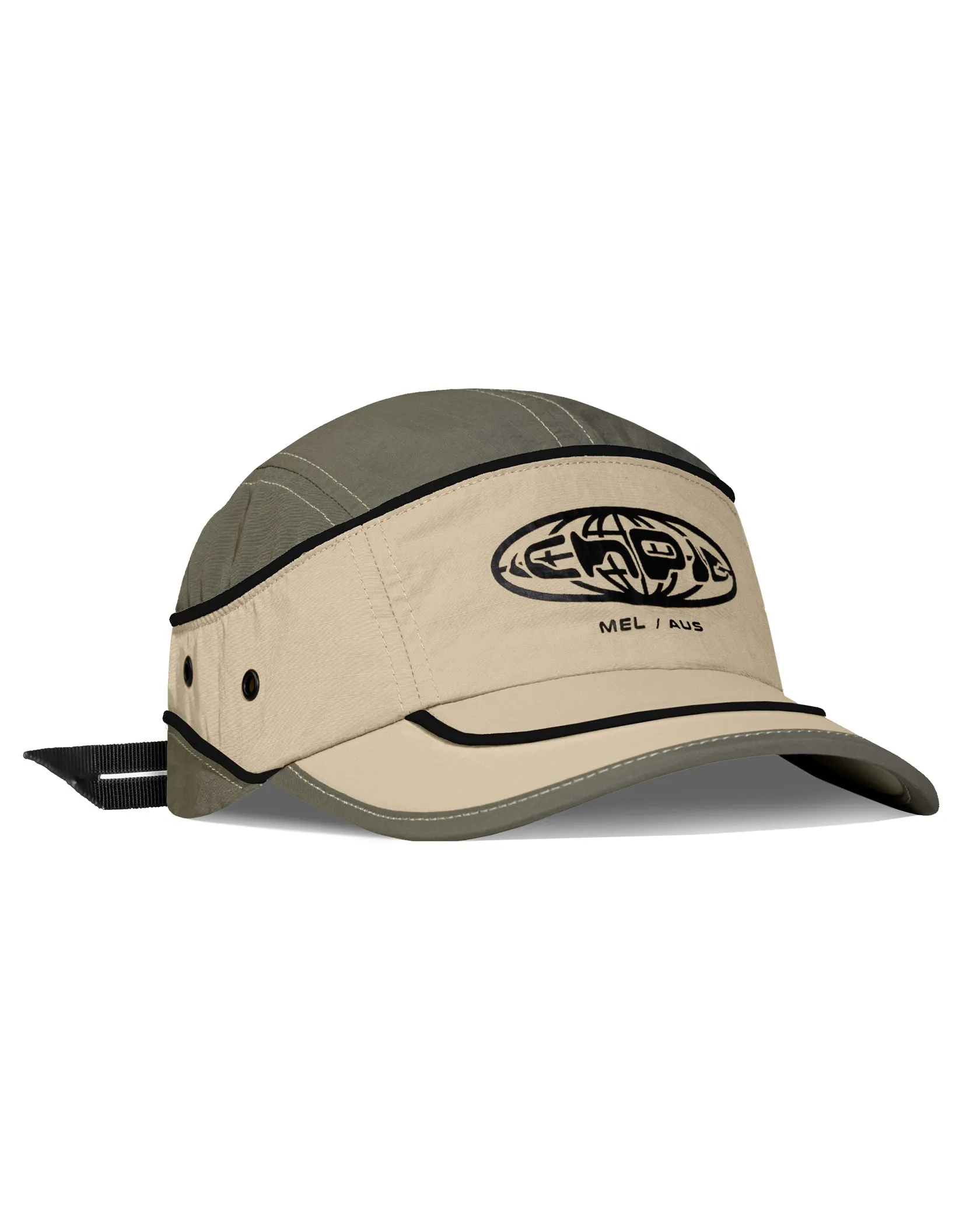 Premium Camel & Mocha Atlas Flowline Panel Cap for Ultimate Style and Comfort