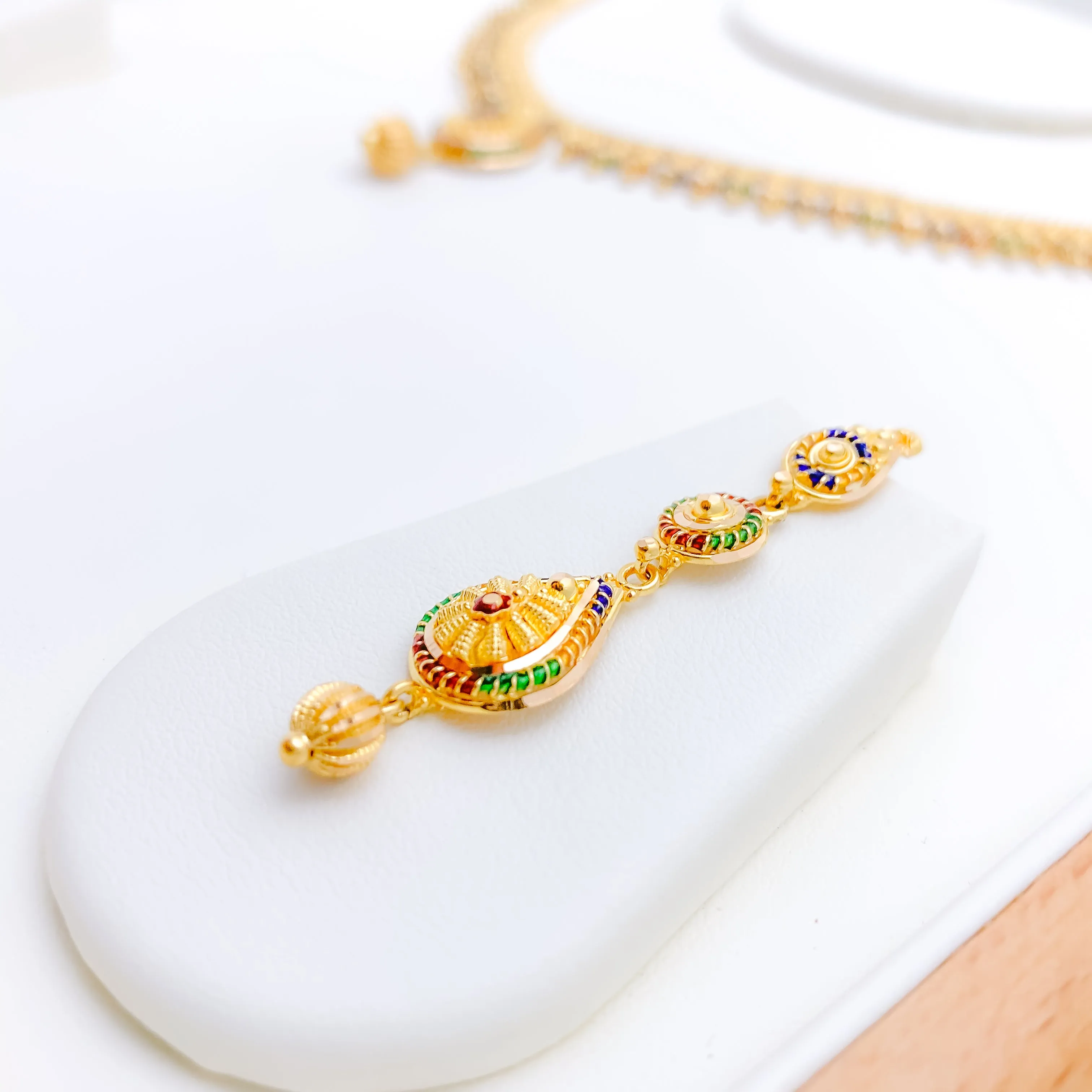 Awesome Color Swirls Necklace Set