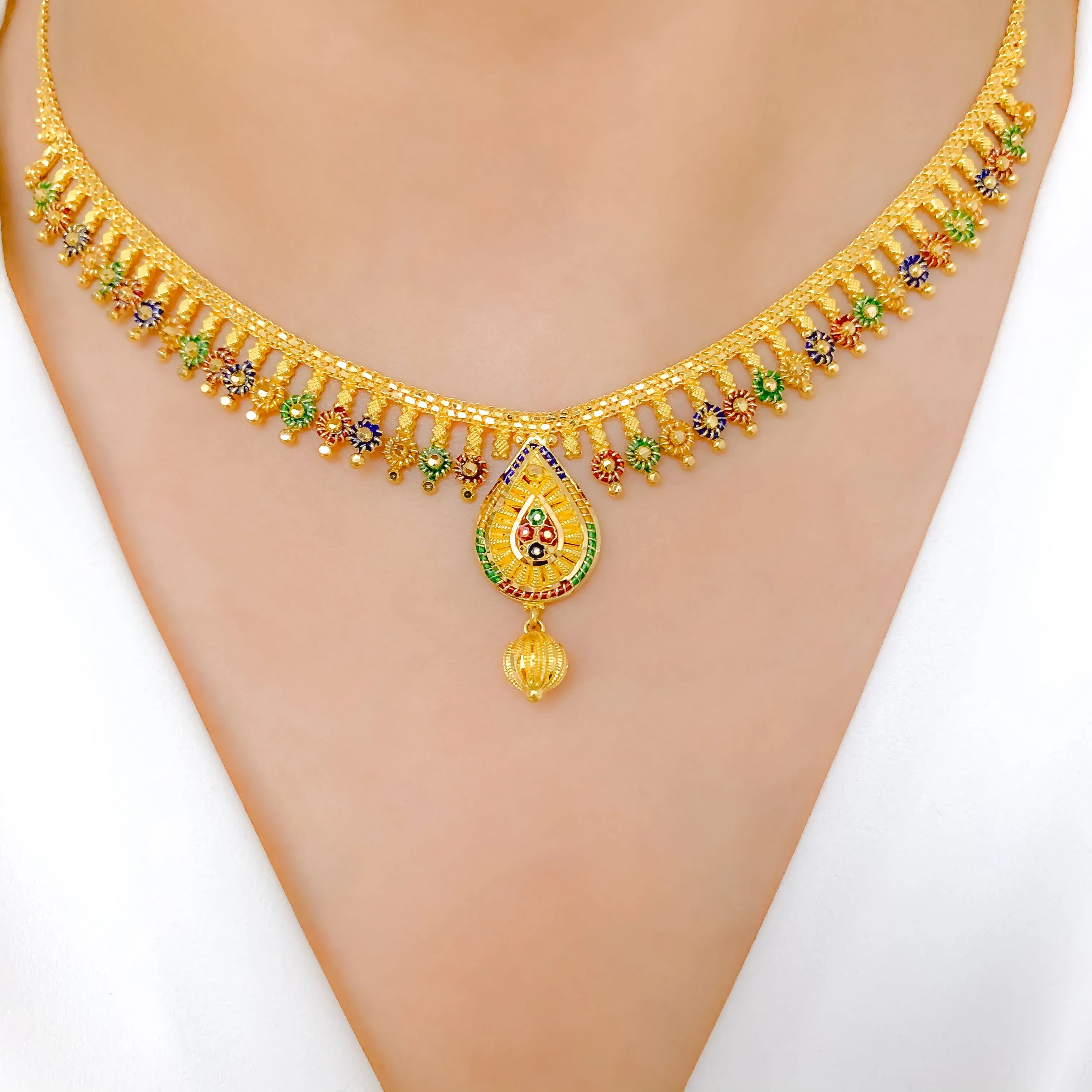 Awesome Color Swirls Necklace Set