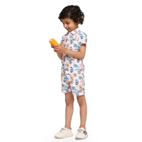 Baby Shark Print Vestiario's Blend Linen Co-ords