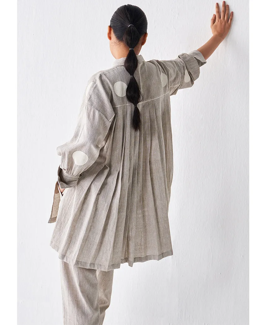 Back Pleat Shirt Set
