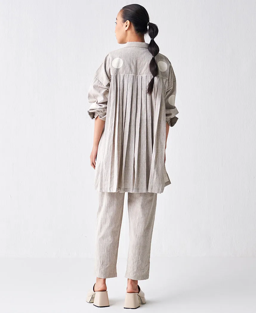 Back Pleat Shirt Set