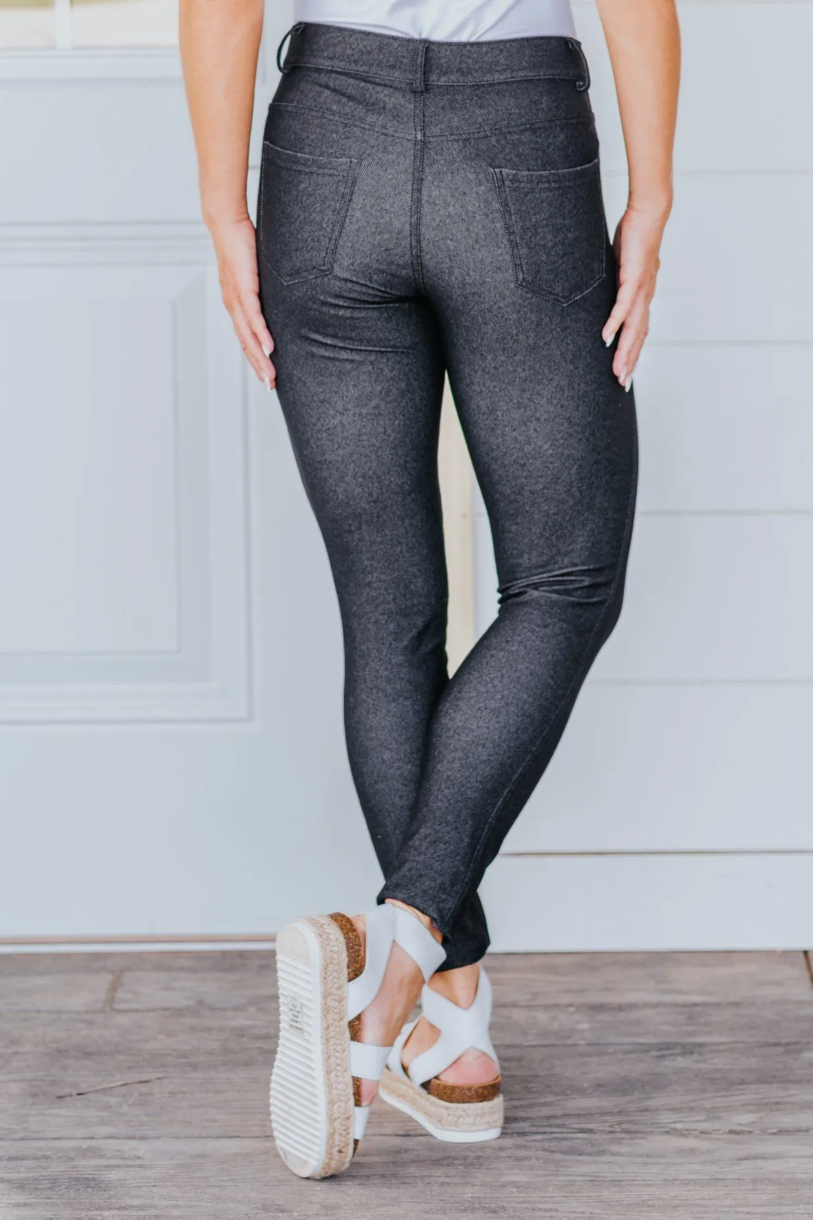 Be My Plus One Classic Skinny Jeggings in Black