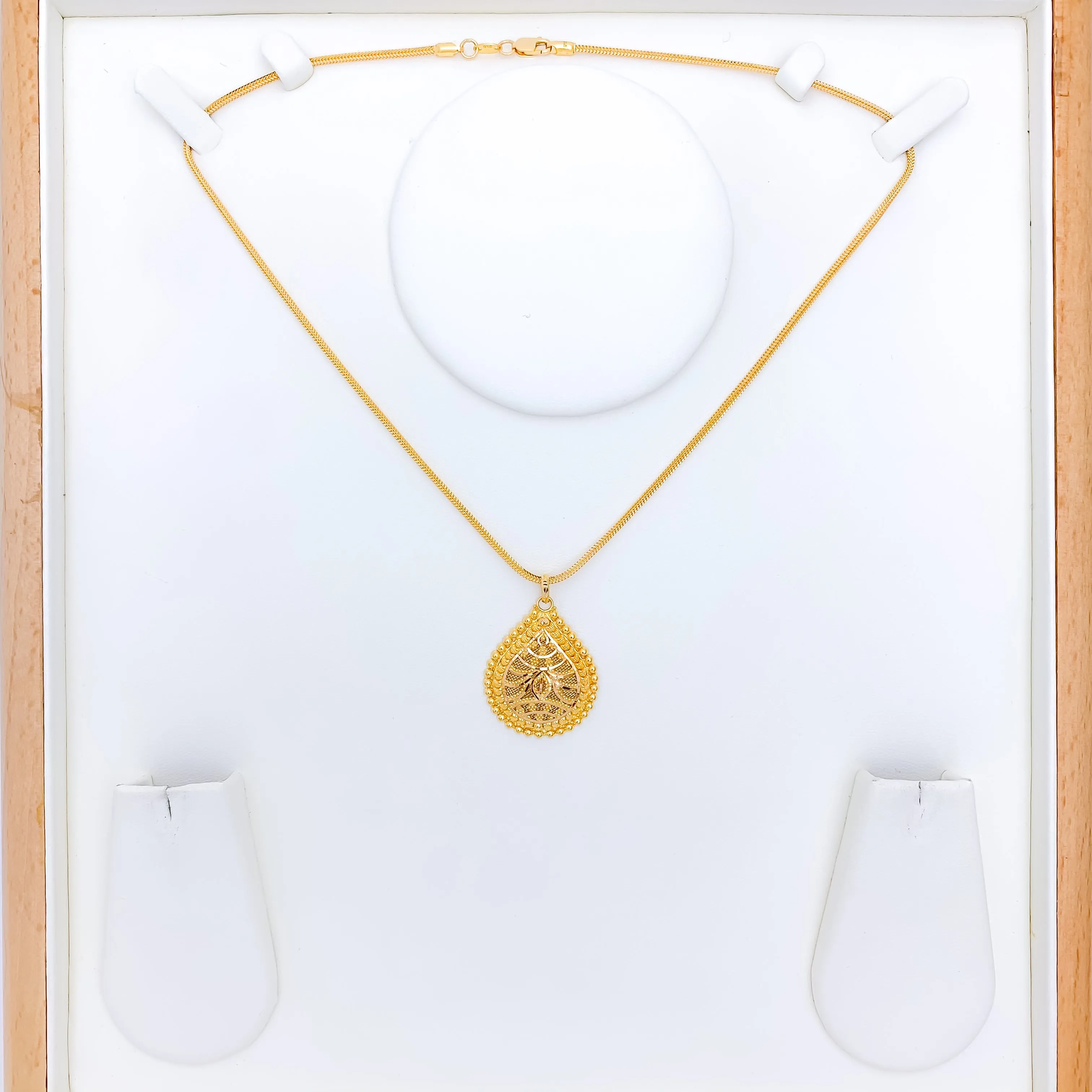 Beaded Tear Drop Pendant
