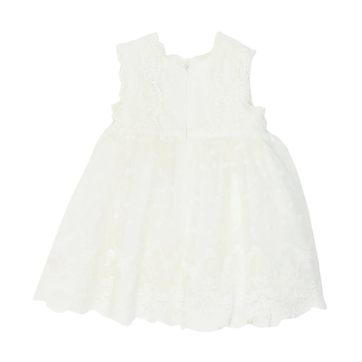 Bebe Sleeveless Lace Dress Ivory- XS18-818IV