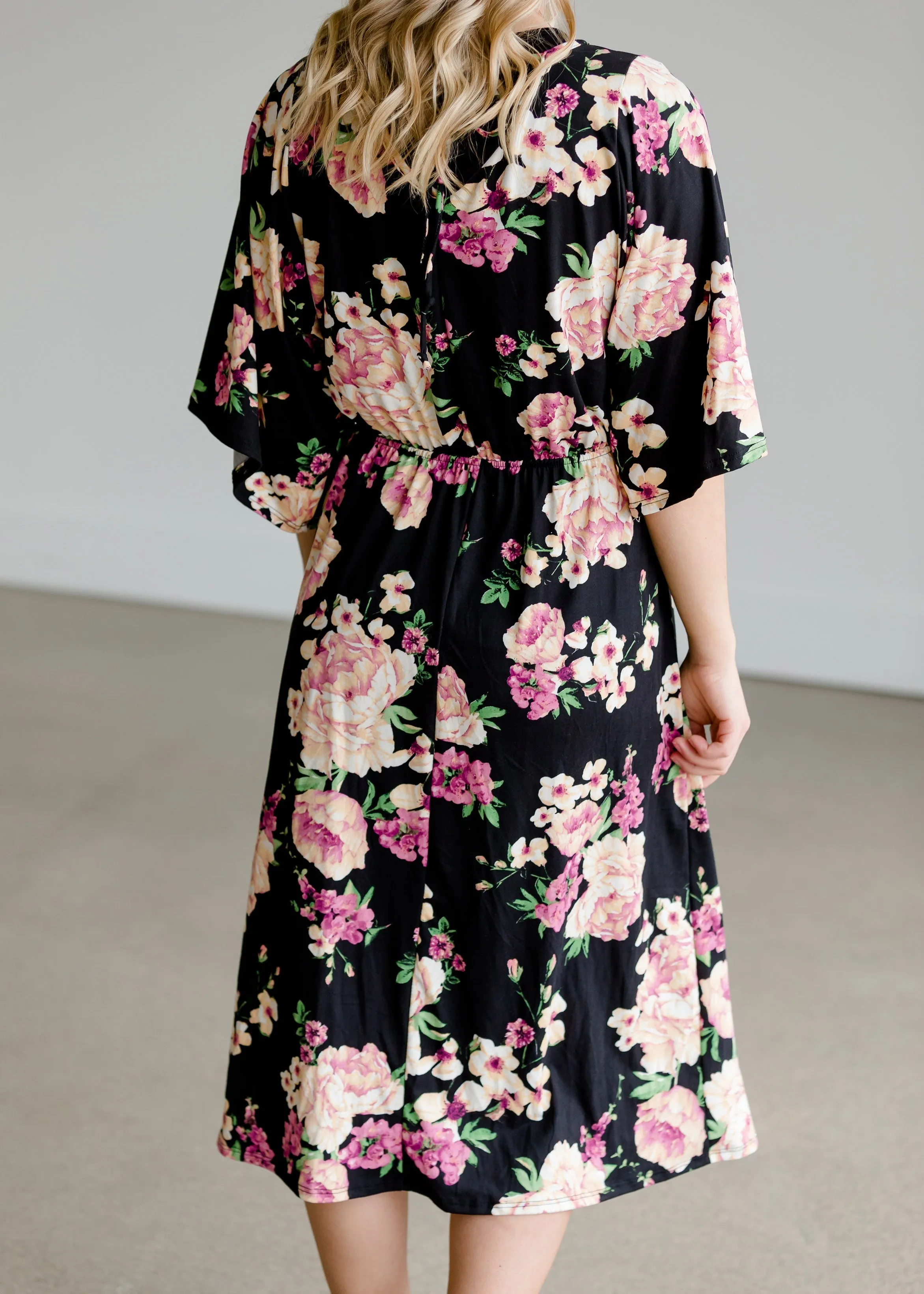 Bell Sleeve Floral Midi Dress - FINAL SALE