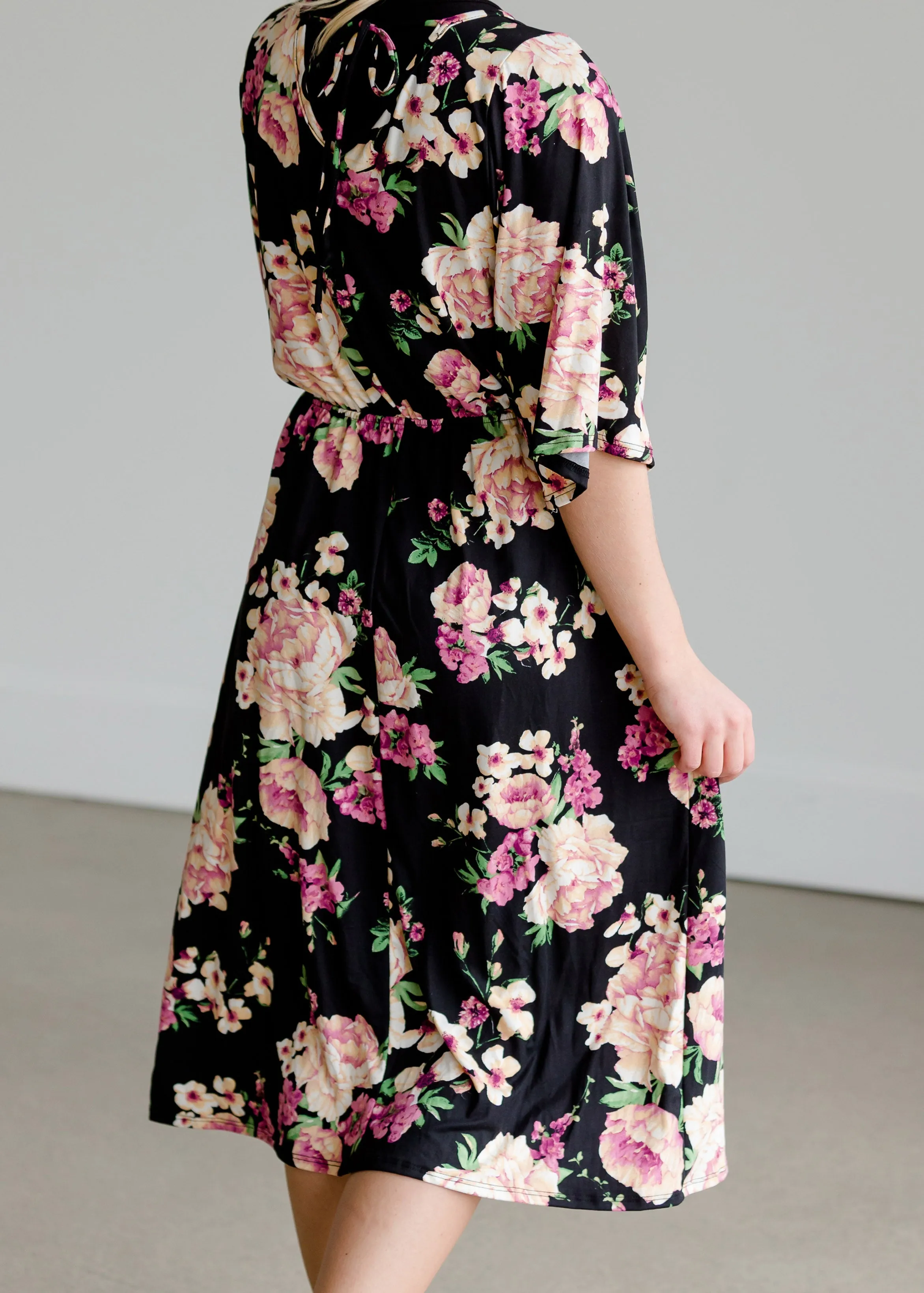 Bell Sleeve Floral Midi Dress - FINAL SALE