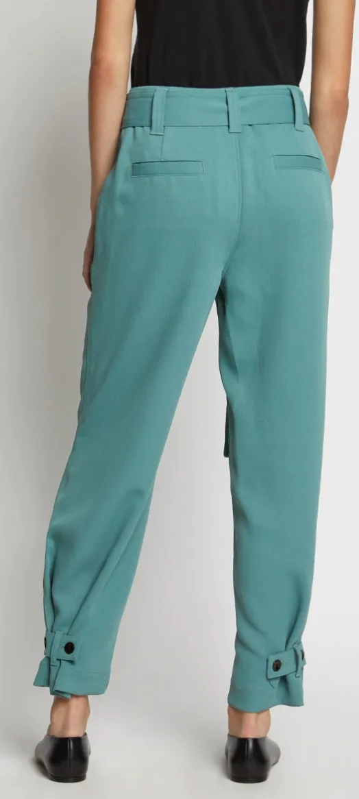 Belted Rumple Pique Pant