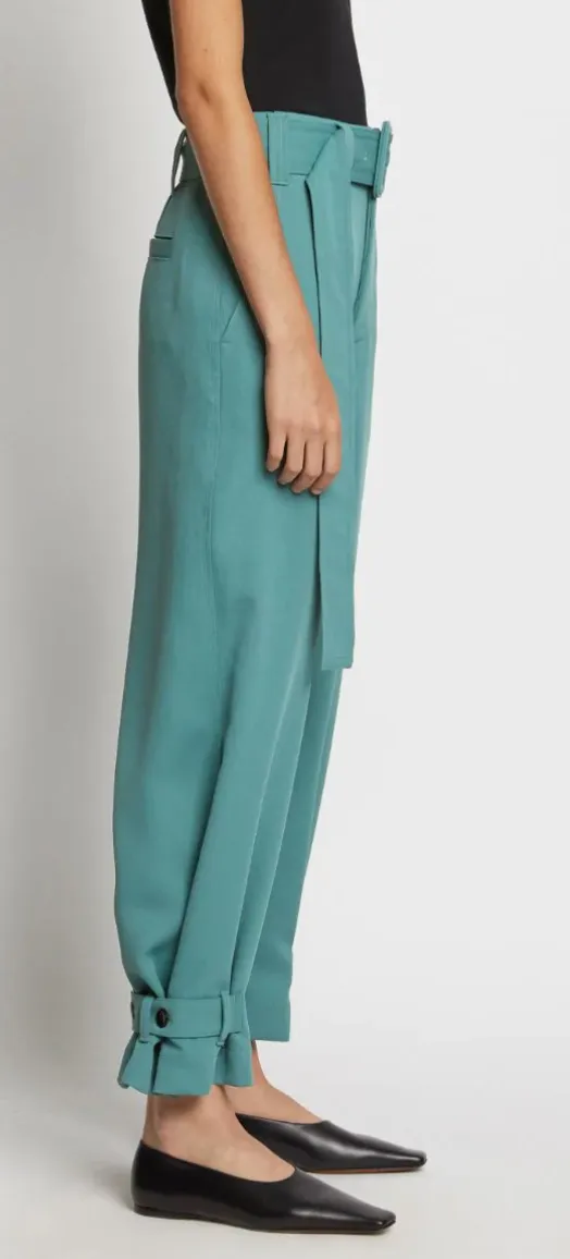 Belted Rumple Pique Pant