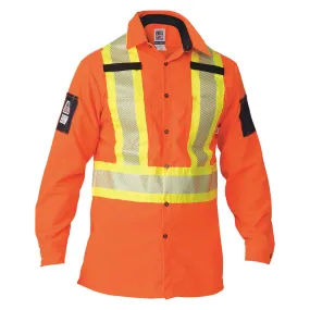 BIG BILL Unisex Hi-Vis L/S Ripstop Work Shirt with dual Chest Pocket - 144HVP