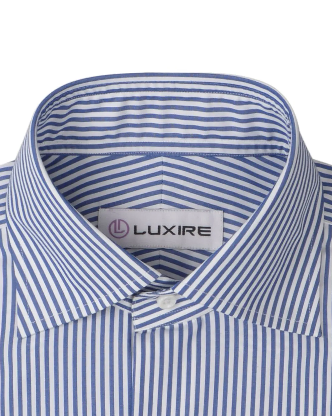 Blue on White Pencil Stripes