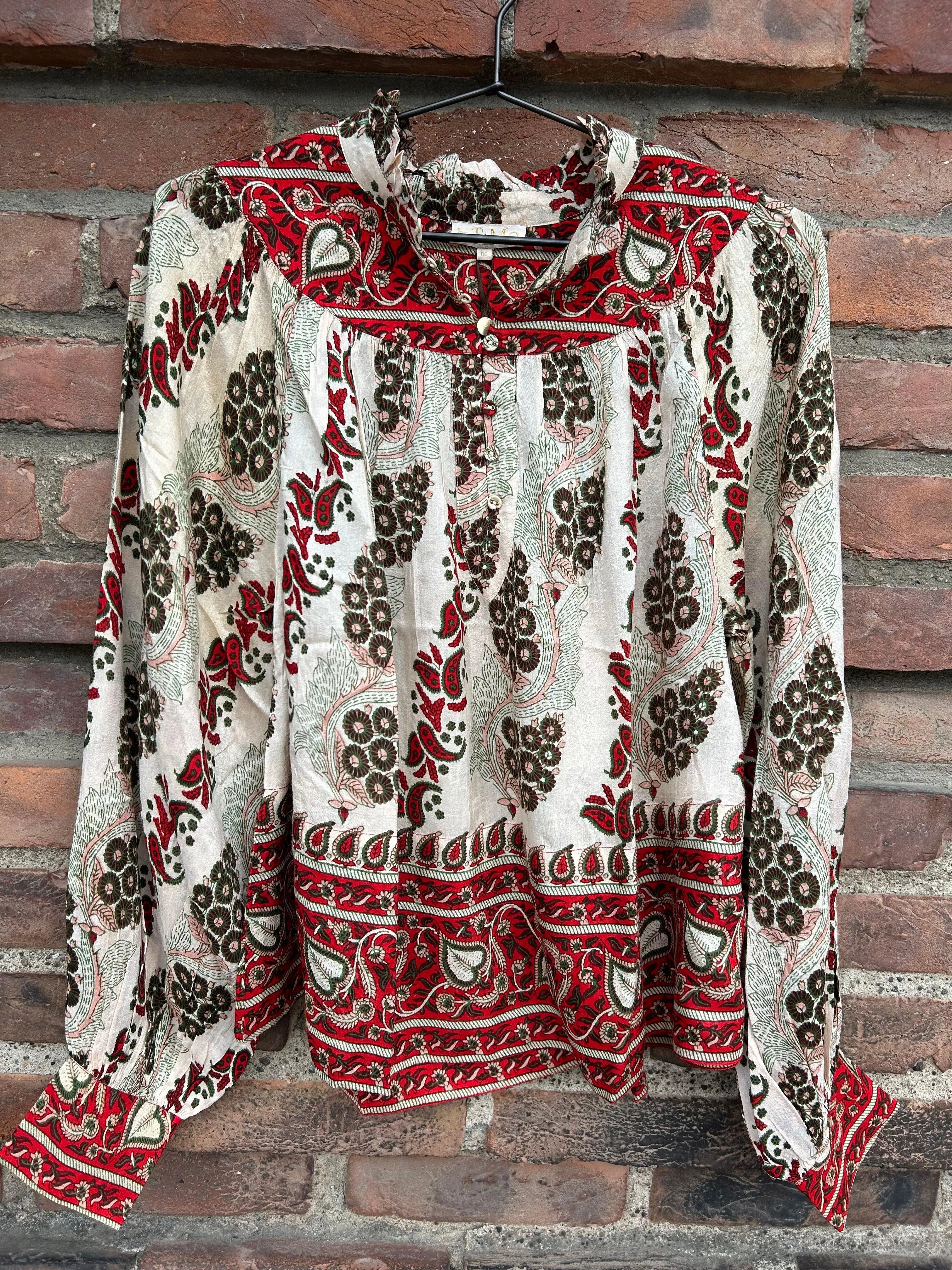 Boho Blouse Vintage Paisley