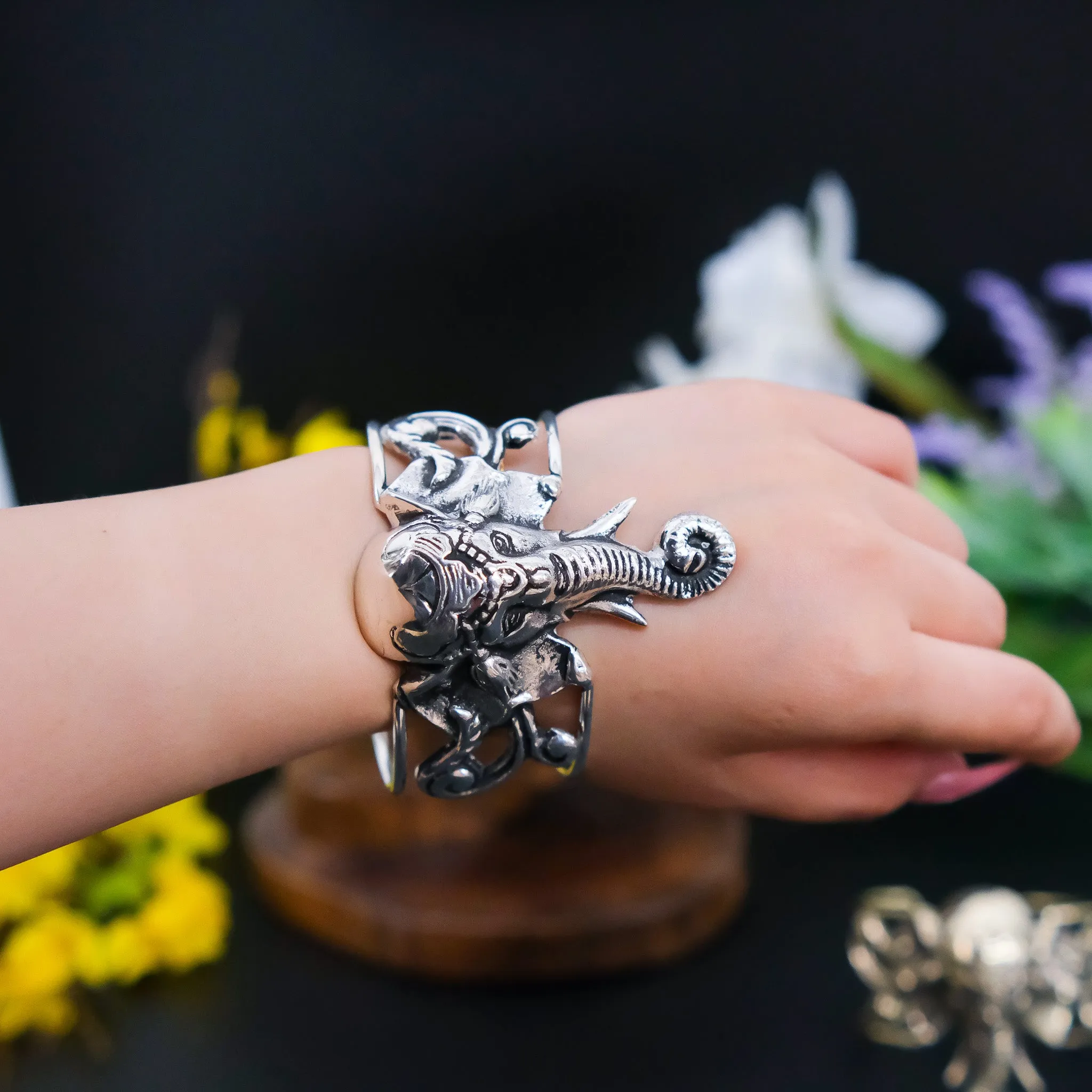 Boho Elephant Metal Bracelet