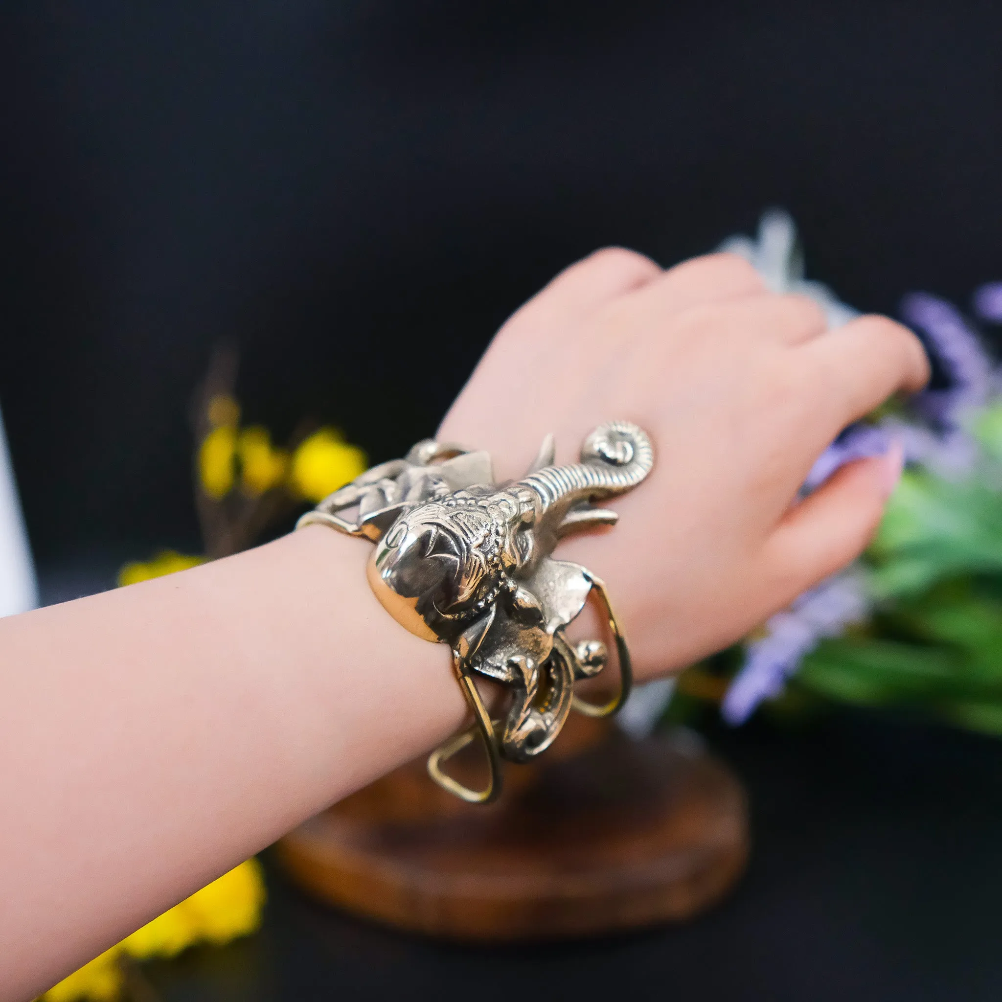 Boho Elephant Metal Bracelet