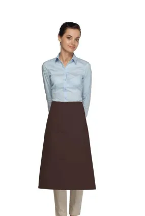 Brown 3/4 Bistro Apron (1 Pocket)