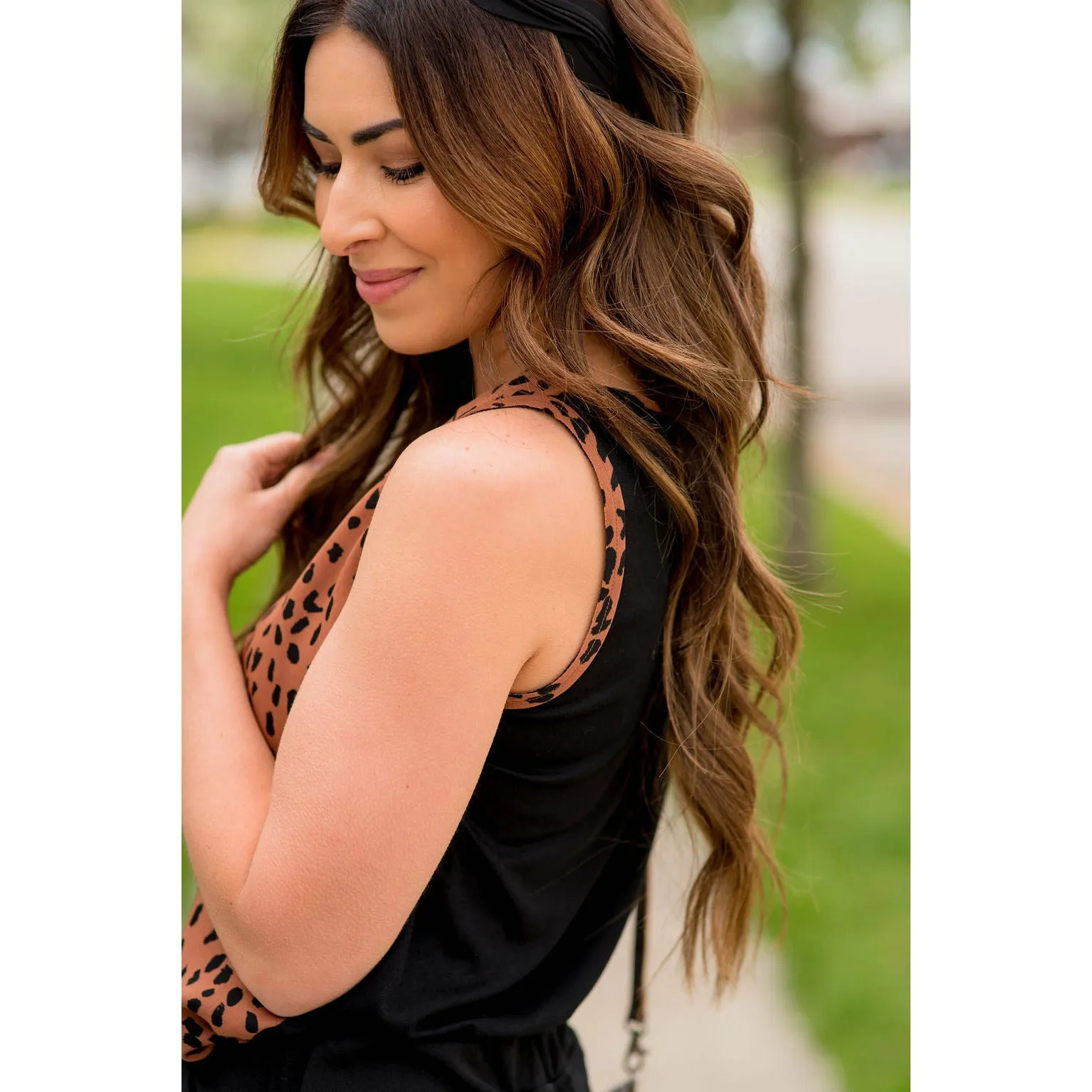 Brushed Dot Solid Back Tank