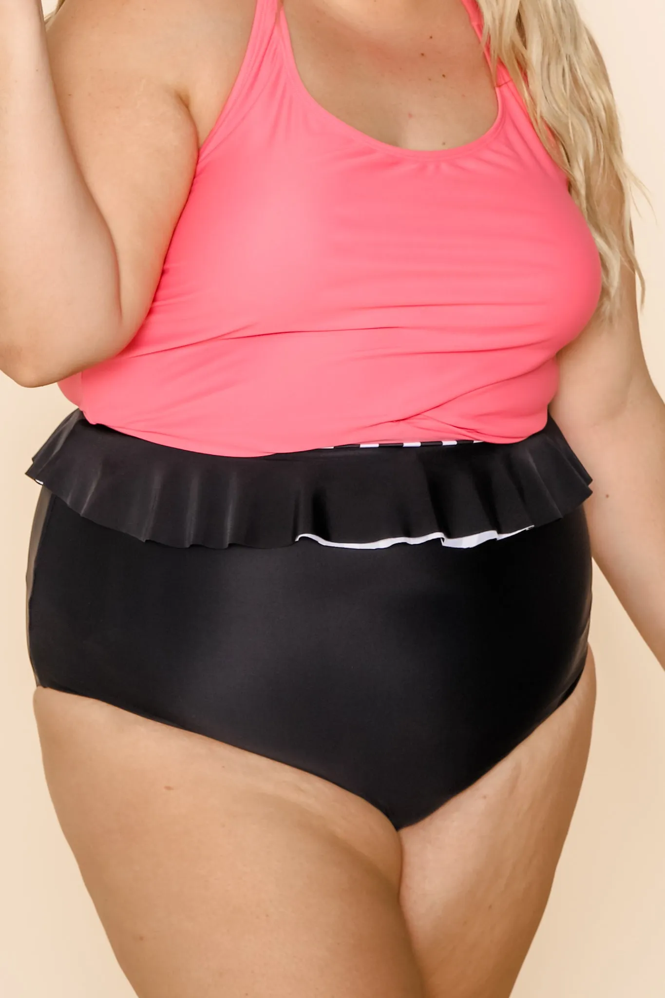 Cabana Reversible Bottoms | Black/Black & White Stripe | Final Sale