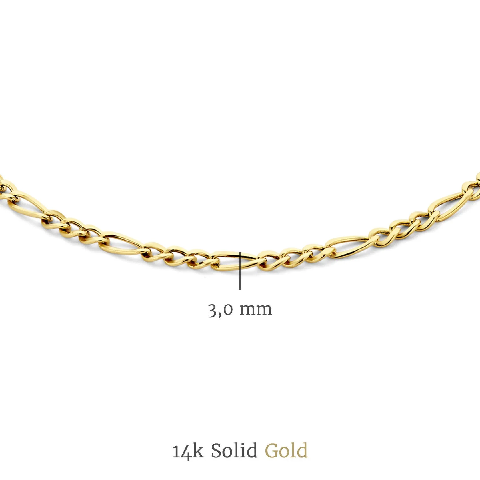 Cadeau d'Isabel 14 karat gold necklace and bracelet gift set