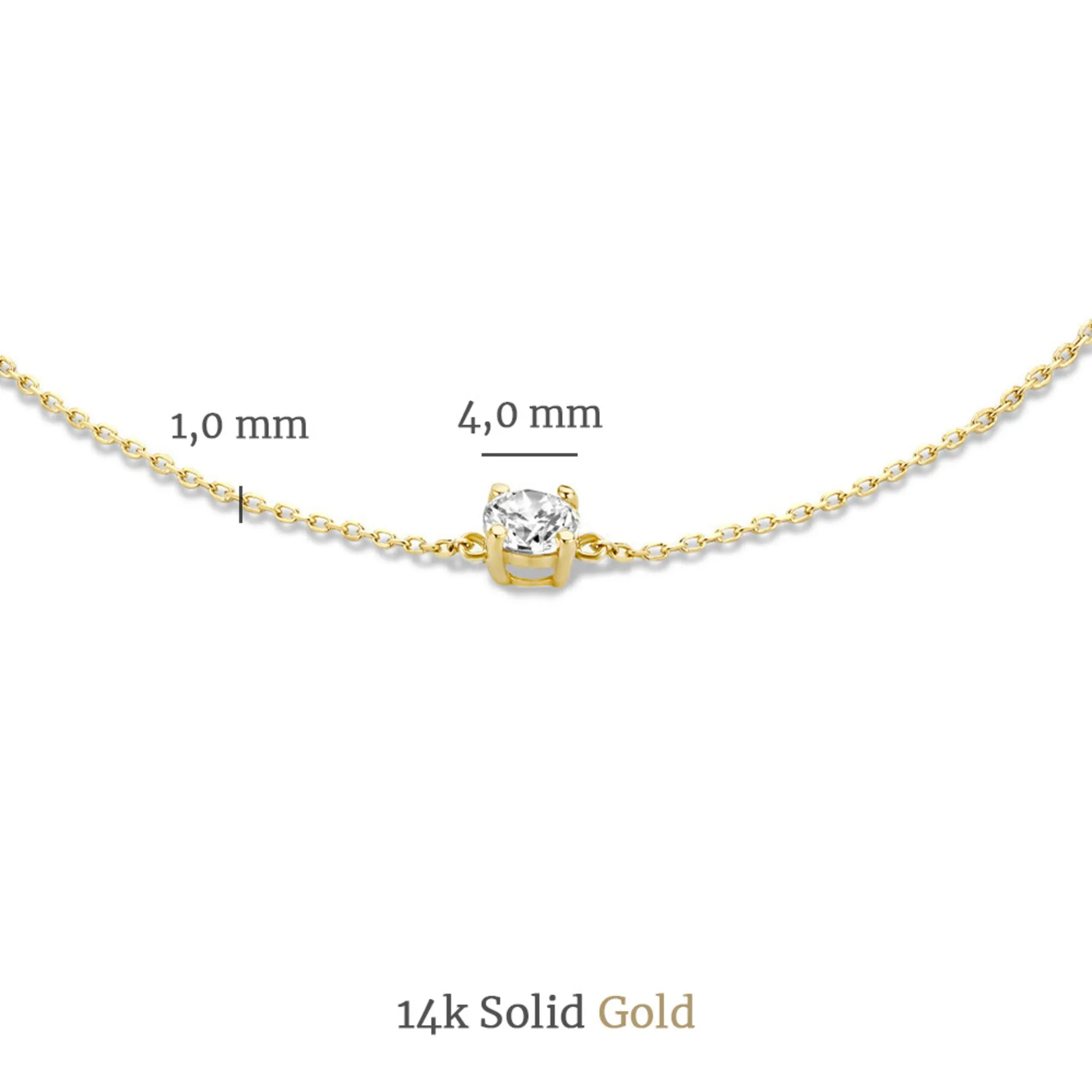 Cadeau d'Isabel 14 karat gold necklace and bracelet gift set