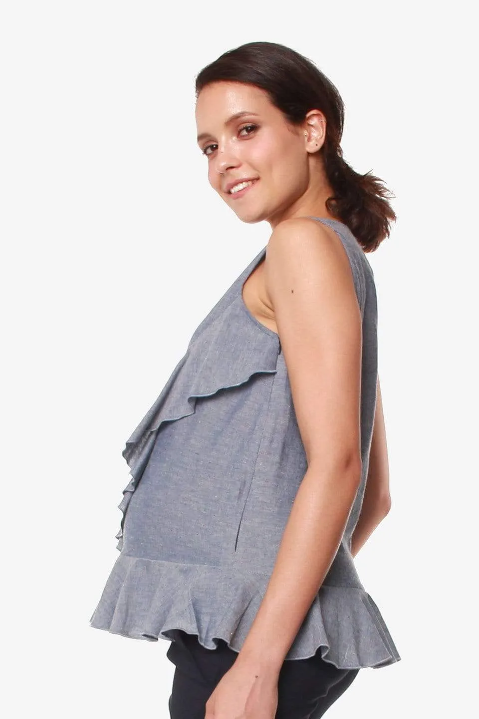 Carmeline Nursing Top Denim