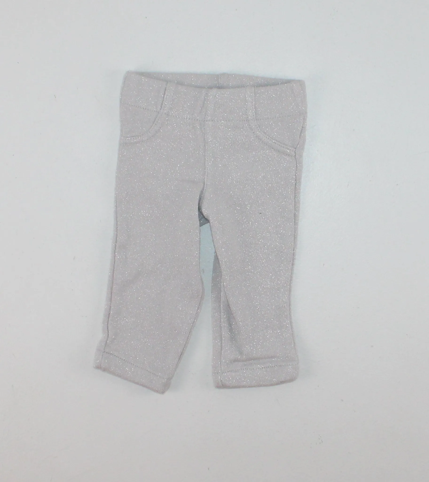 CARTERS SILVER SPARKLE JEGGINGS 6M EUC