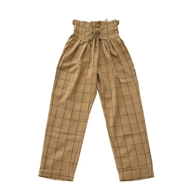 Casual Ankle-Length Loose Vintage Pants