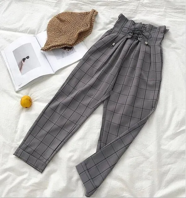 Casual Ankle-Length Loose Vintage Pants