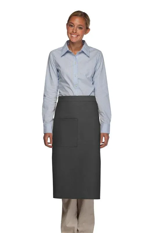 Charcoal Full Bistro Apron (1 Pocket)