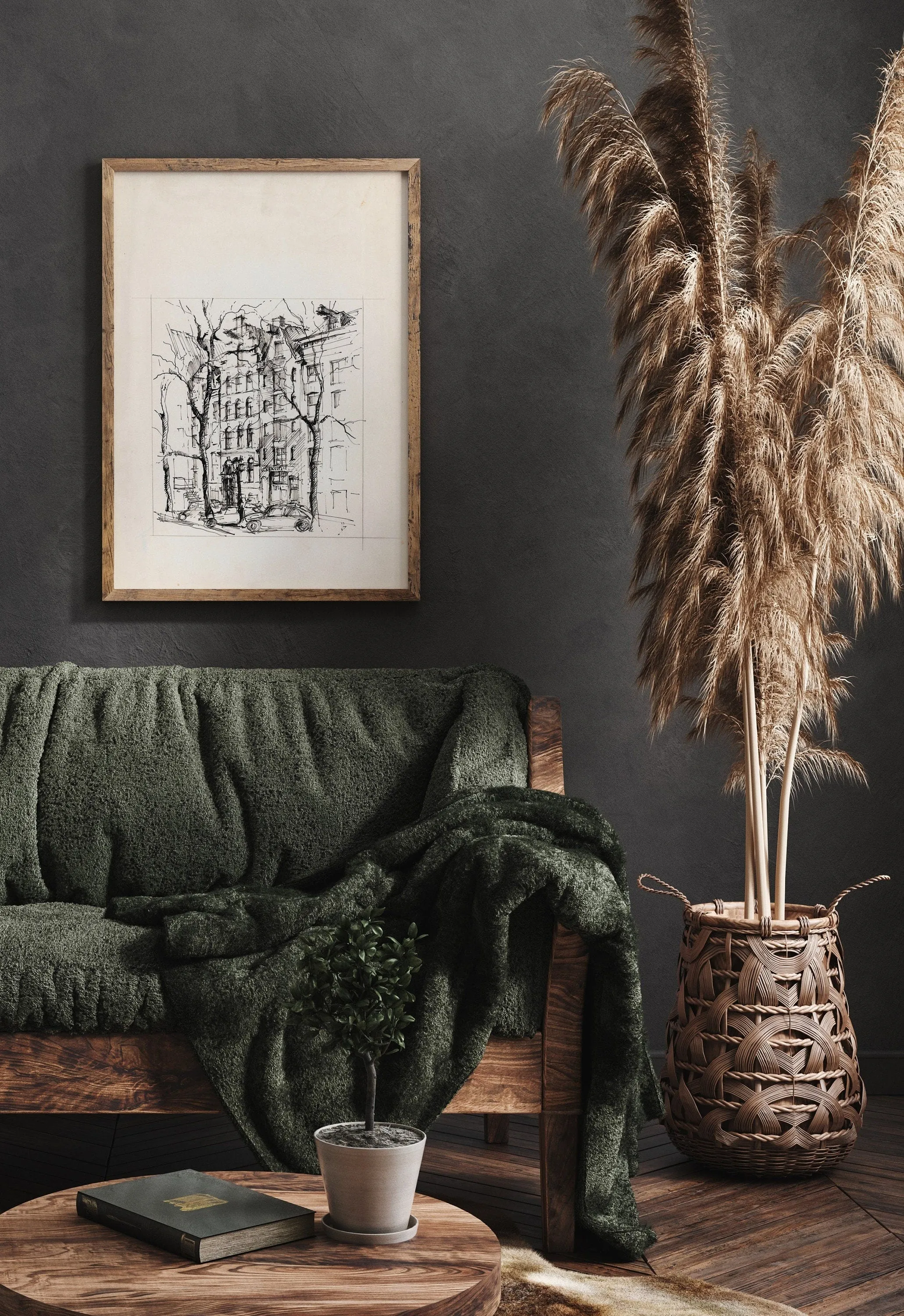 City Sketch Vintage Wall Art