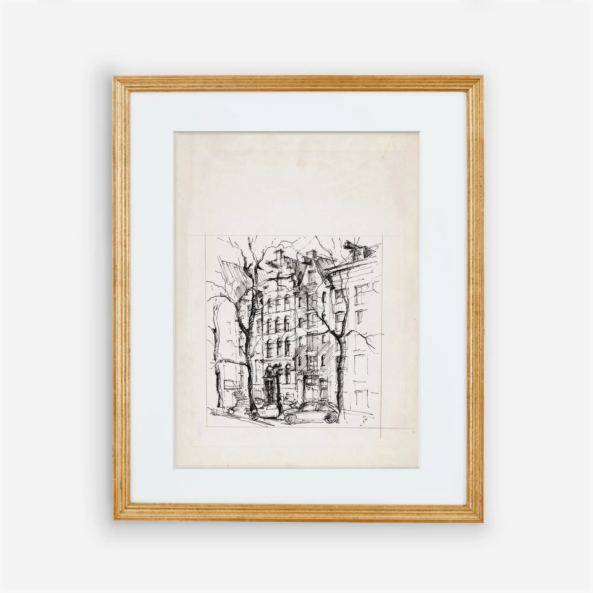 City Sketch Vintage Wall Art